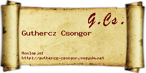 Guthercz Csongor névjegykártya